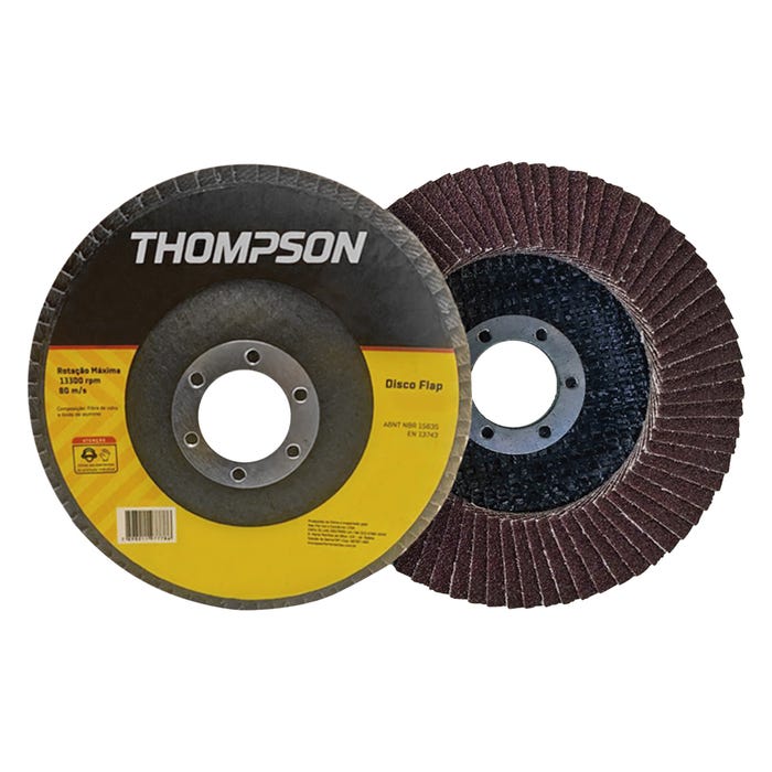 Disco Flap Thompson 115x22,2mm Tamanhos Variados #V