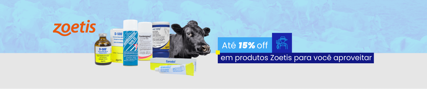 Até 15%OFF em produtos Zoetis para você aproveitar! Até 15%OFF em produtos Zoetis para você aproveitar!