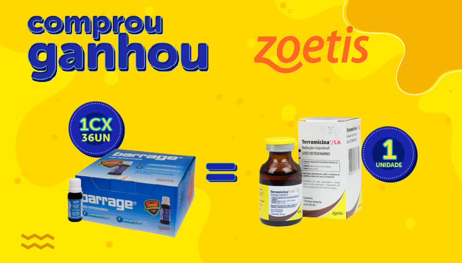 Banner da Promoção Comprou Ganhou, Barrage-Carrapaticida-Terramicina Zoetis
