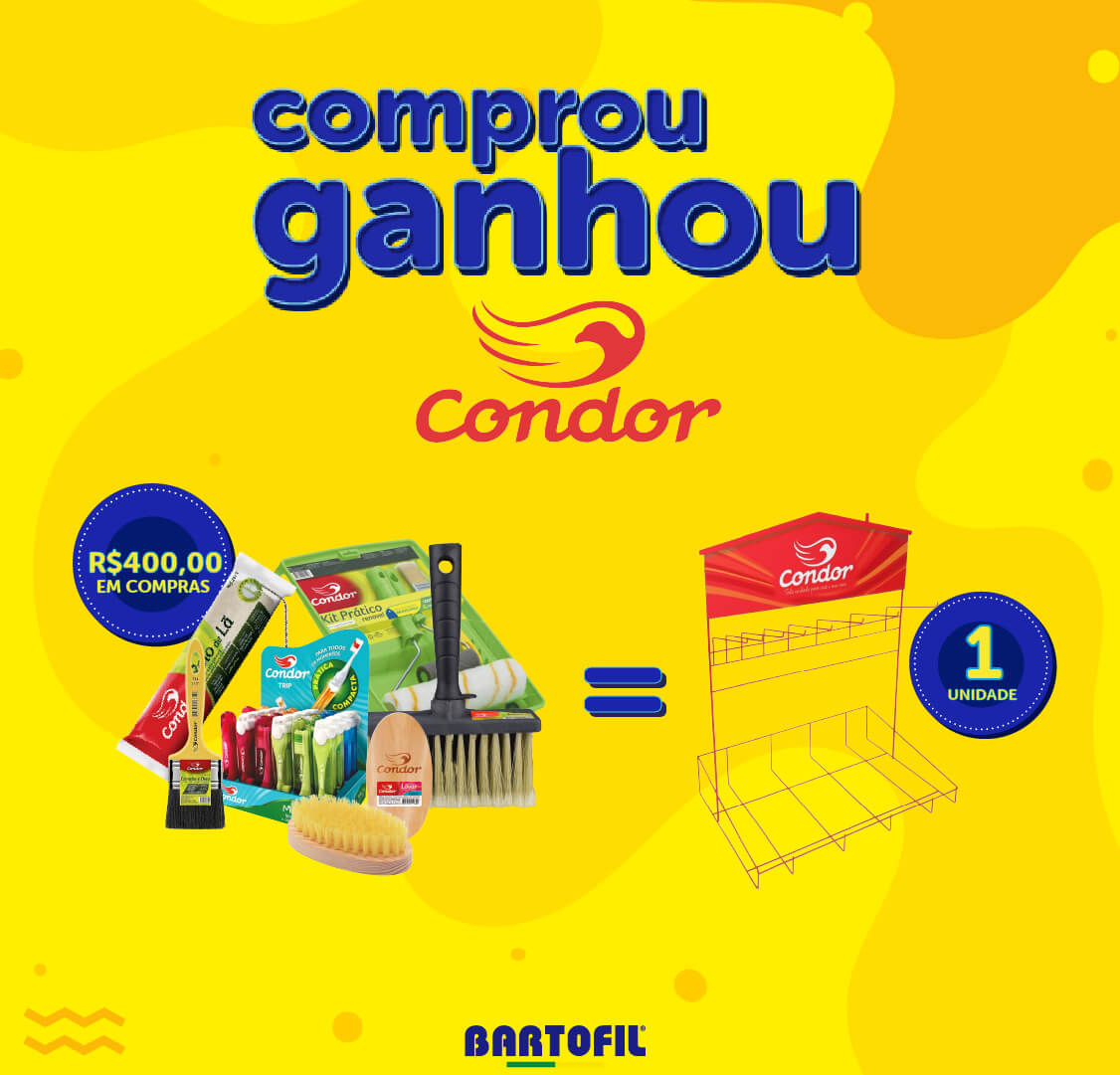 Banner da Promoção Comprou Ganhou, CONDOR