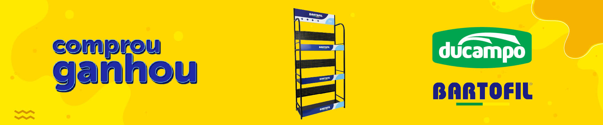 Banner-Comprou-Ganhou-Expositor-Lona-Ducampo-Bartofil Banner da Promoção Comprou Ganhou, compre lonas ducampo e ou bartofil e ganhe expositor lona bartofil
