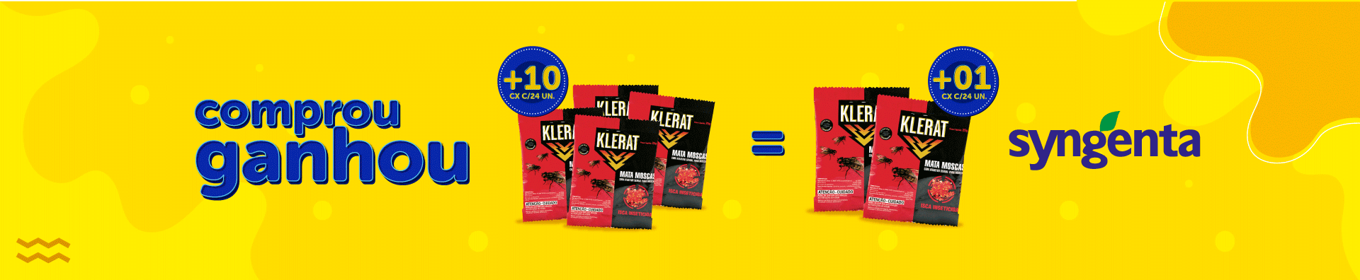 Banner da Promoção Comprou Ganhou produtos Syngenta